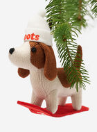 Snowboard Beagle Ornament