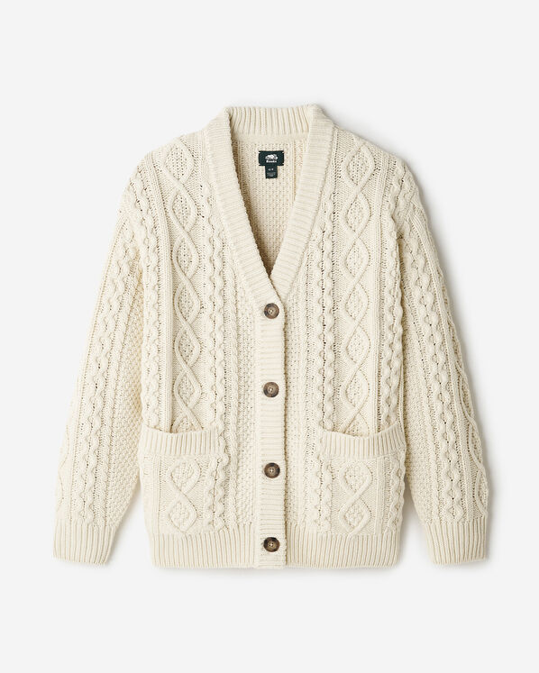 Cardigan en tricot torsad&eacute;