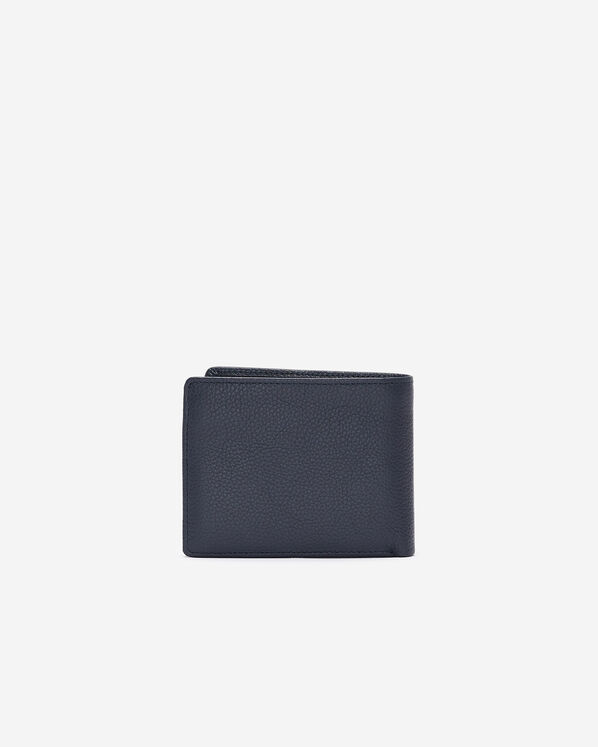 Portefeuille mince &agrave; rabat lat&eacute;ral en cuir Cervino