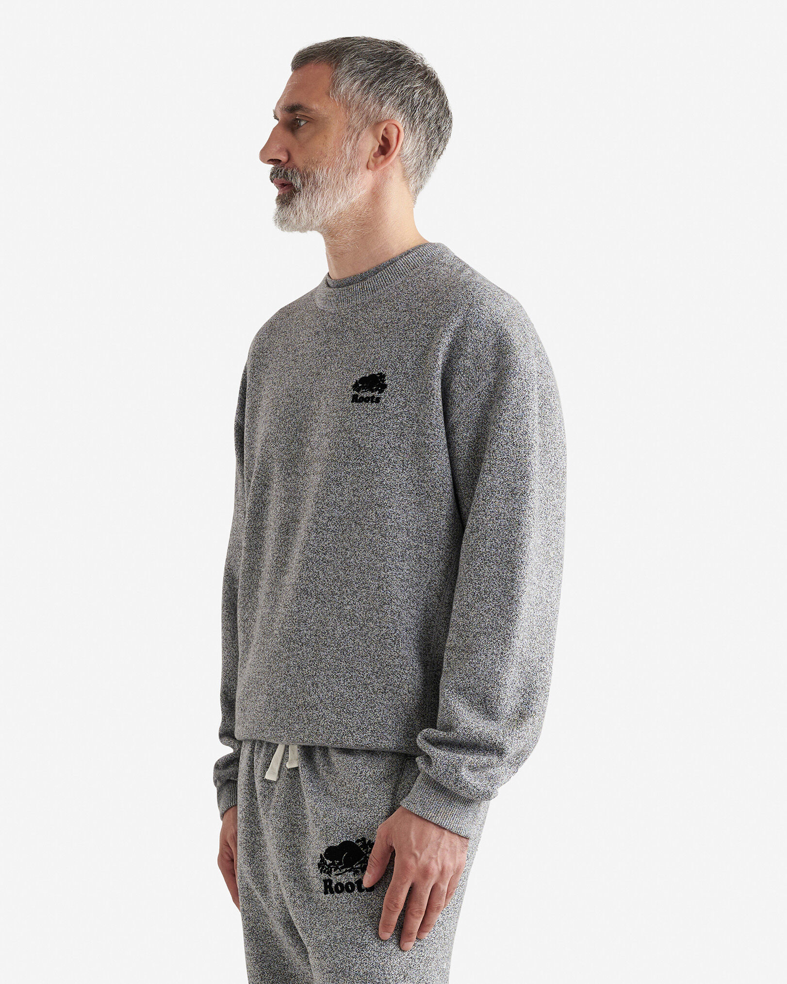 Chandail à col rond original décontracté en molleton de coton bio