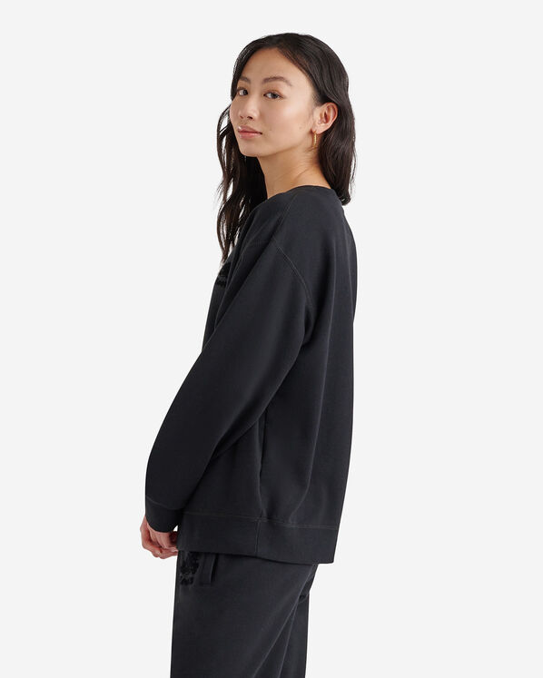 Chandail ample à col rond en molleton de coton bio Cooper