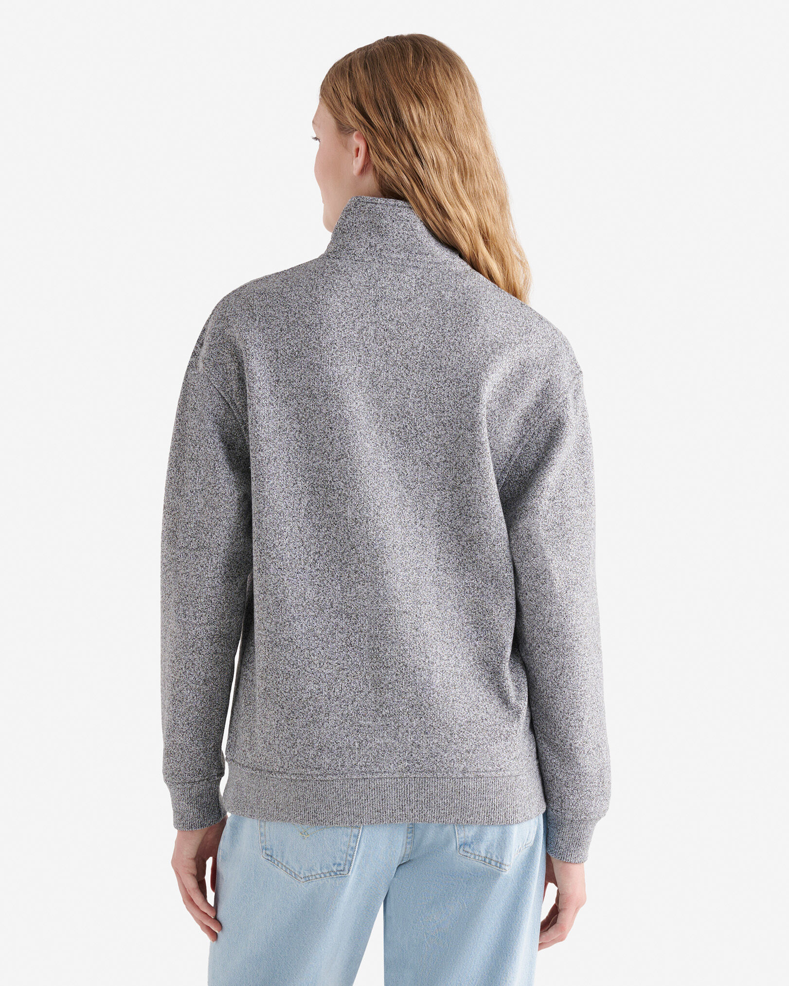 Roots Applique Half Zip Stein
