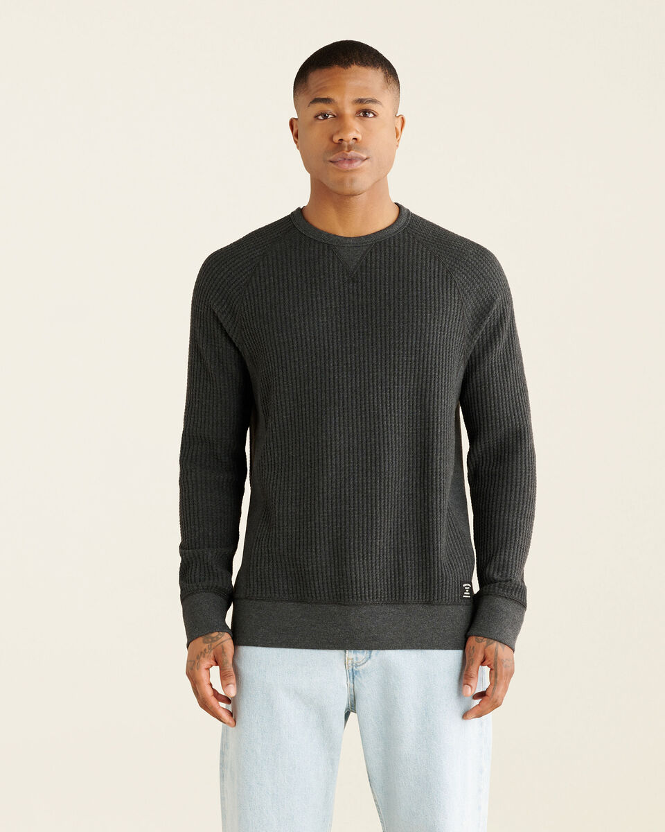 Stretch Waffle Long Sleeve Crew Top