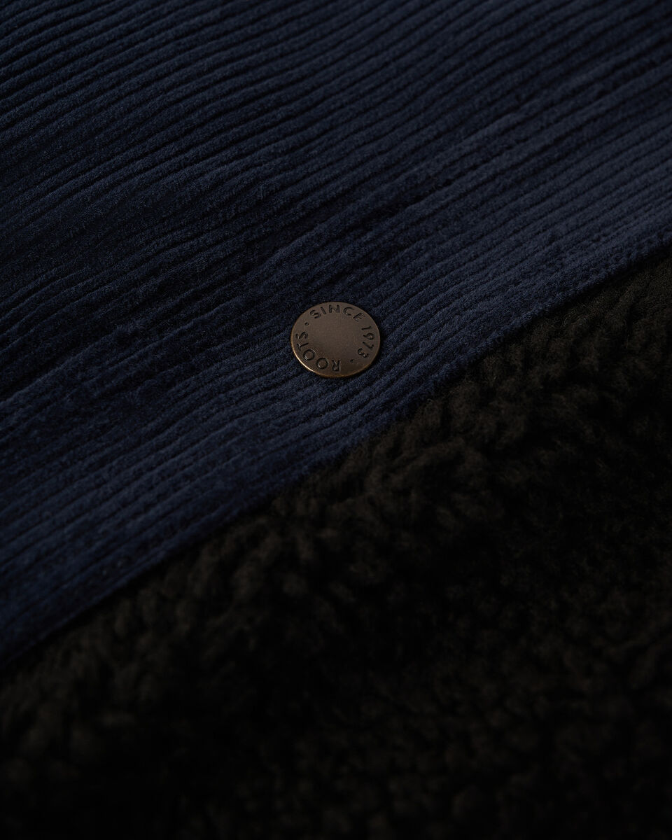 Manteau en velours c&ocirc;tel&eacute; et mouton molletonn&eacute;
