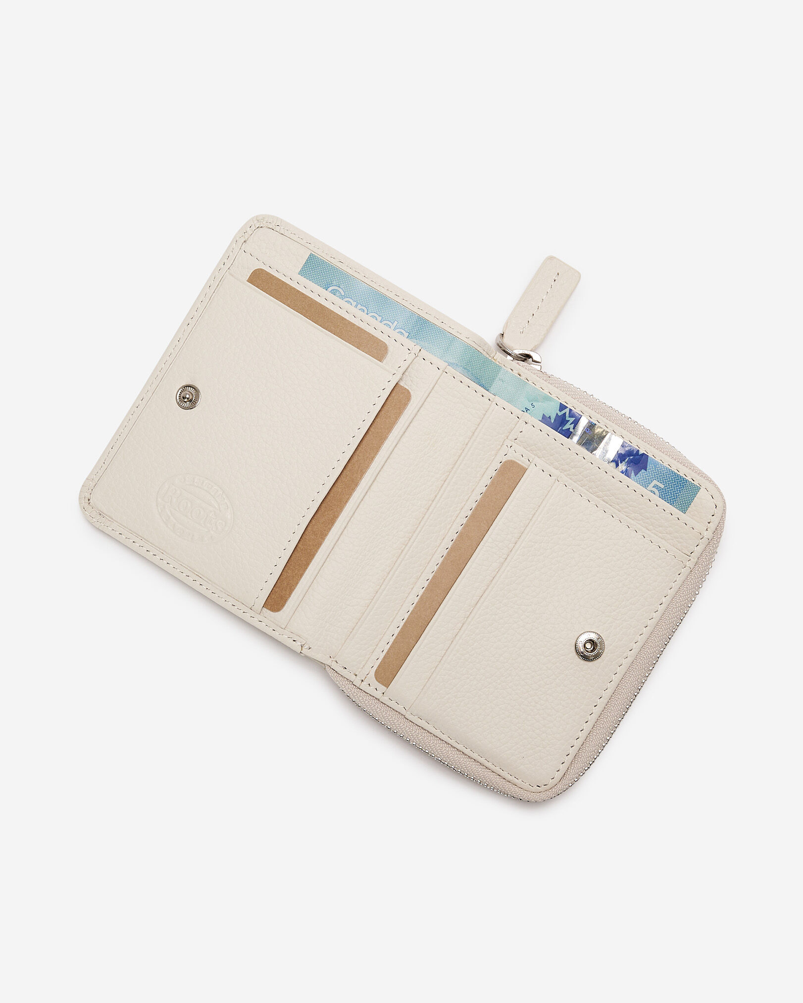Petite pochette à glissière en cuir Cervino