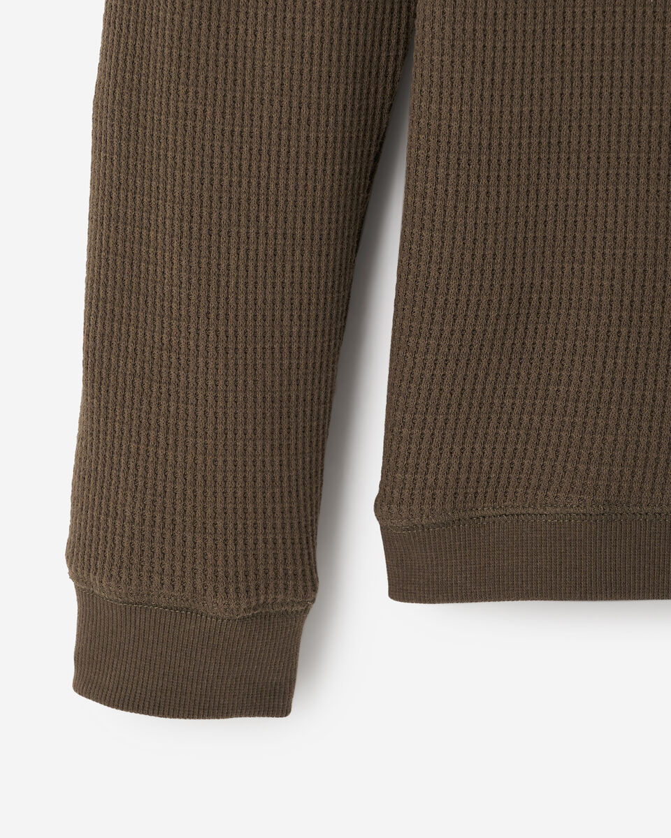 Waffle Long Sleeve Henley