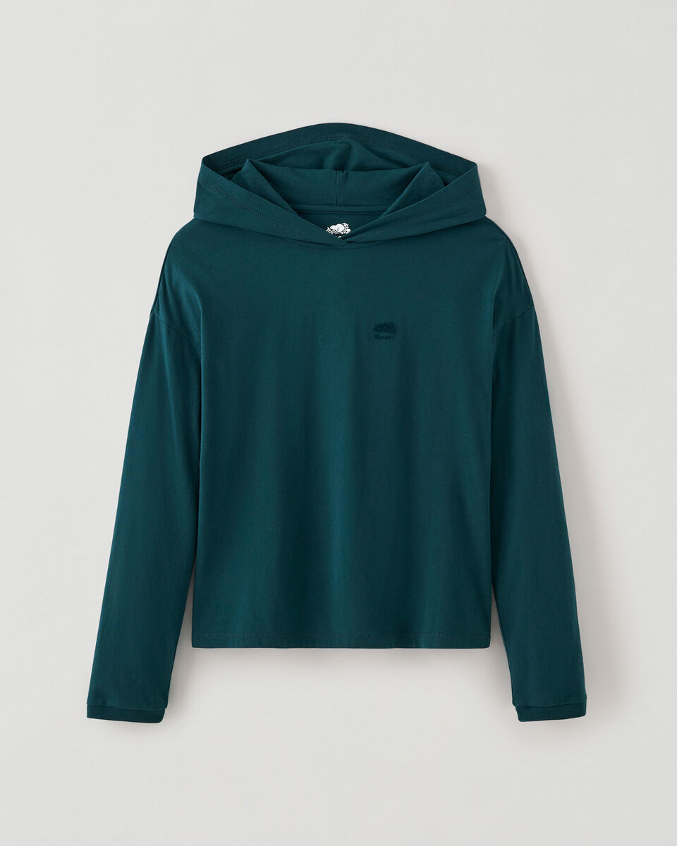 Womens Organic Cooper Hooded Long Sleeve T-shirt