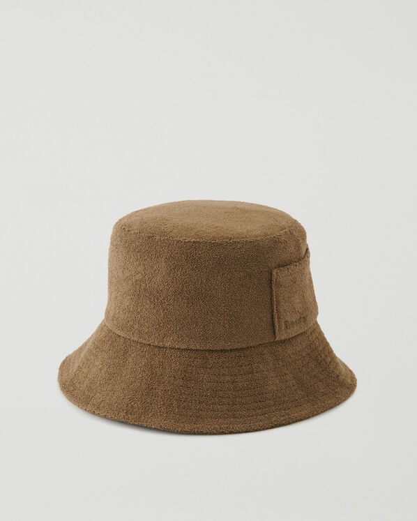 Chapeau style pêcheur en tissu bouclette