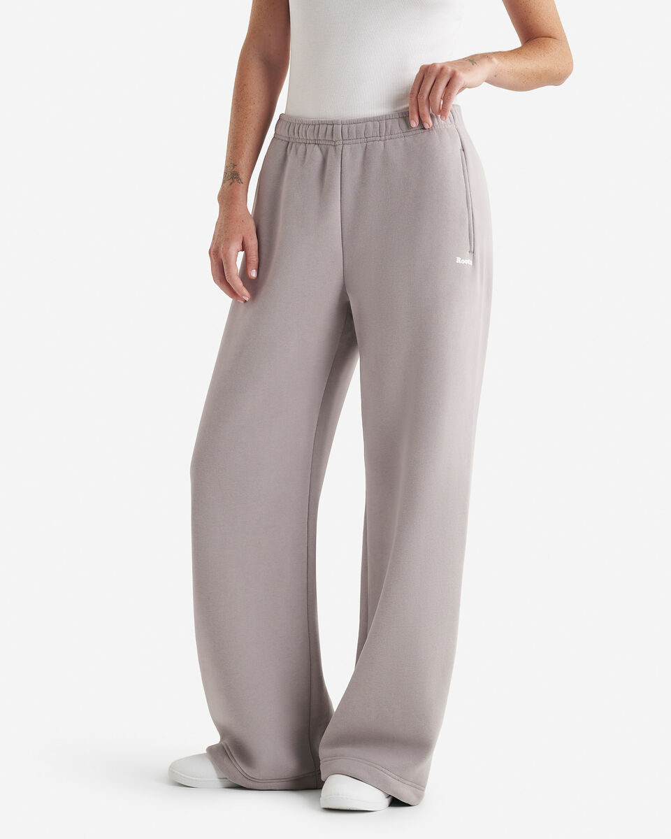 Pantalon en molleton nuage à jambe large