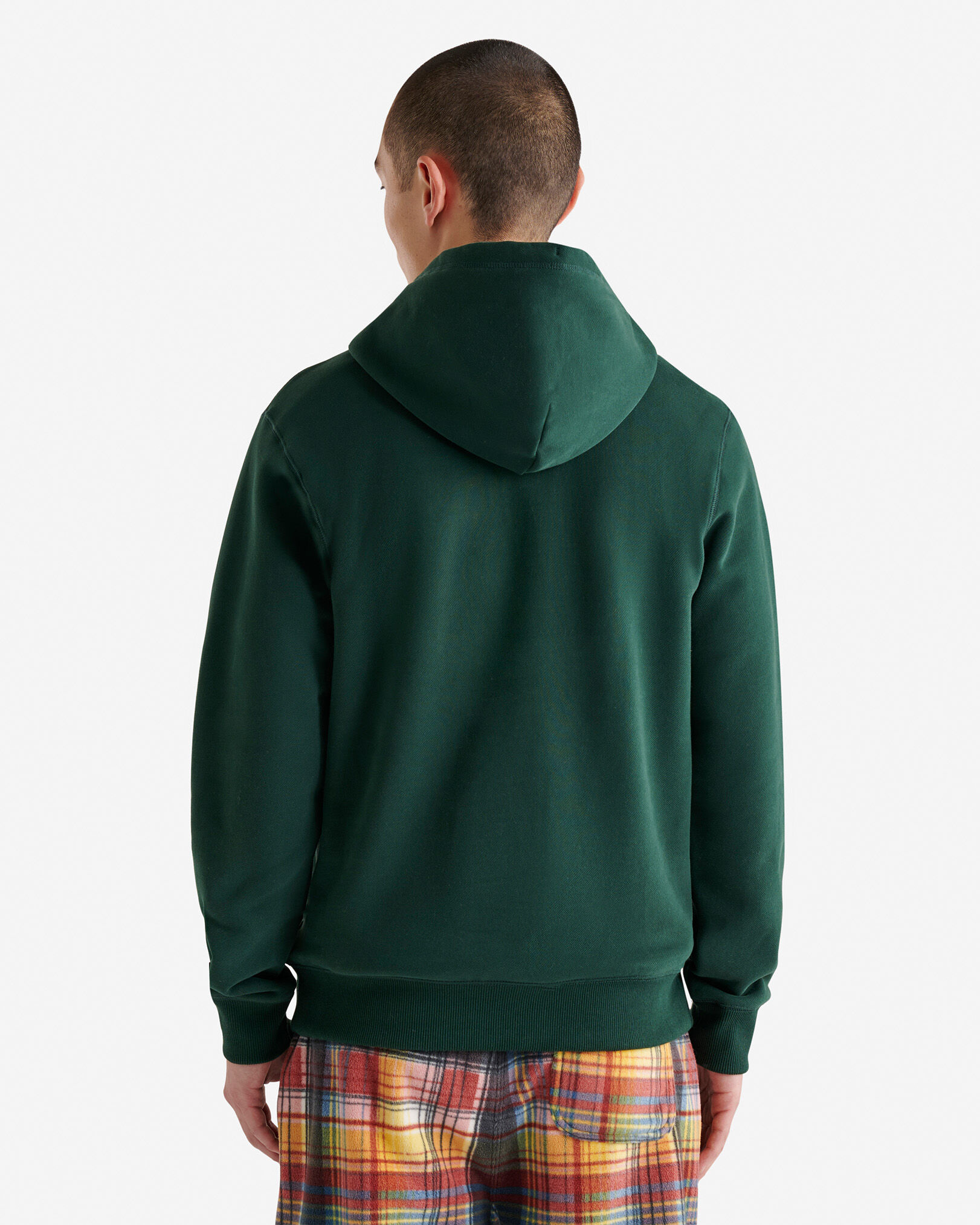 Plaid Applique Kanga Hoodie