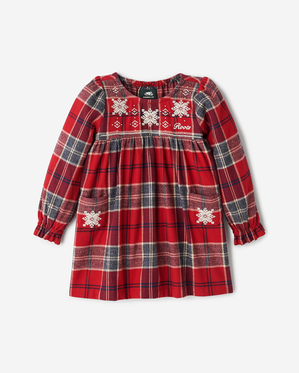 Toddler Girls Plaid Tidings Dress