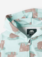 Chandail ourson douillet &agrave; capuchon et glissi&egrave;re pour tout-petits