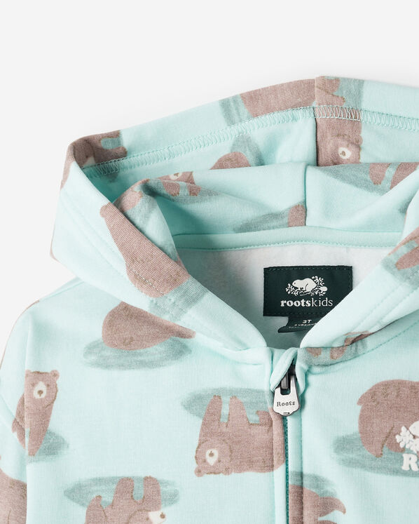 Chandail ourson douillet &agrave; capuchon et glissi&egrave;re pour tout-petits