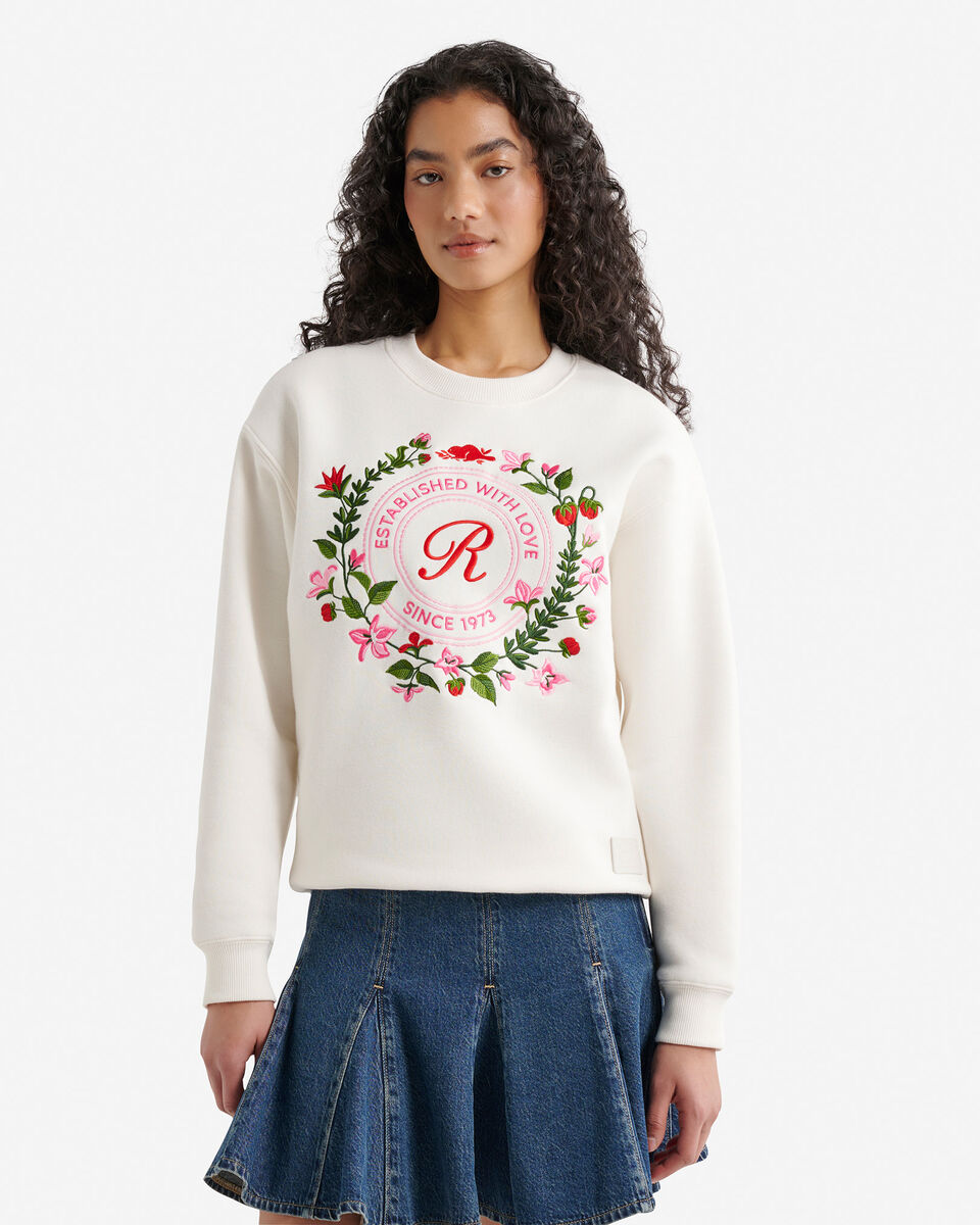 Chandail &agrave; col rond en molleton Amour Studio 