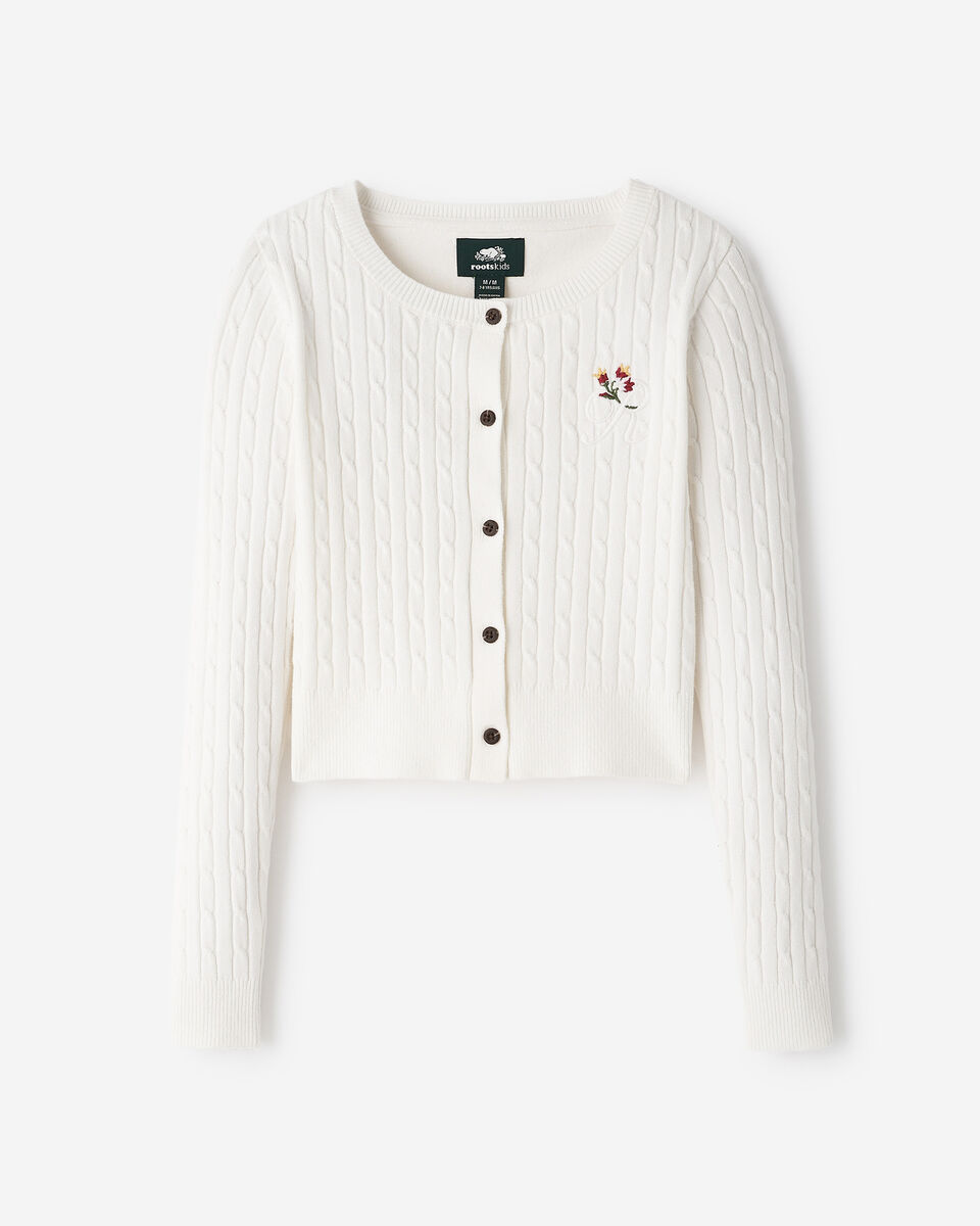 Girls Roots Signature Cardigan