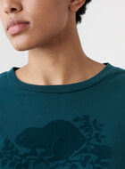 T-shirt à manches longues Cooper le castor en coton bio pour femme