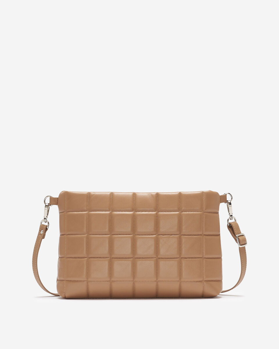 Pochette bouffante carrée à bandoulière