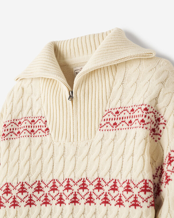 Kids Cabin Striped Quarter Zip Sweater