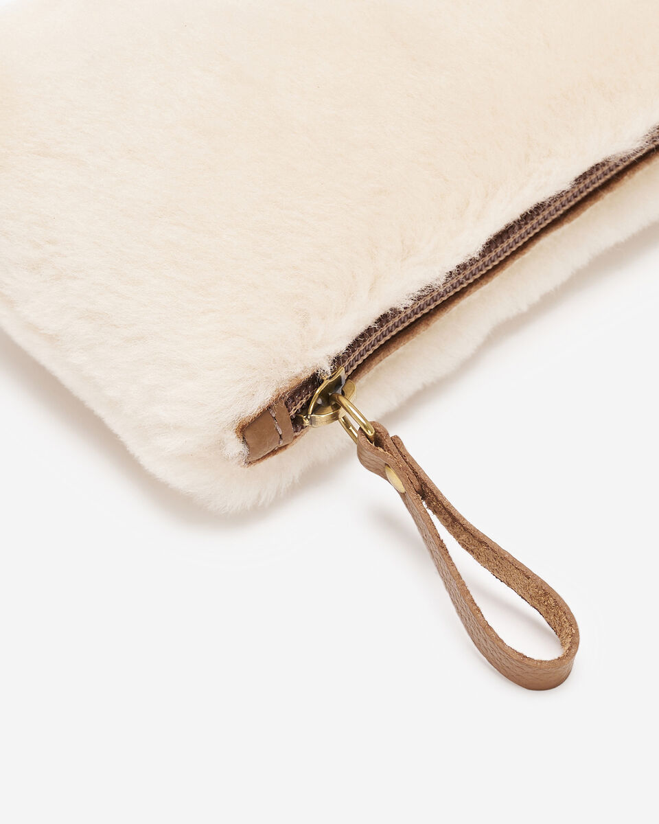 Shearling Medium Zip Pouch