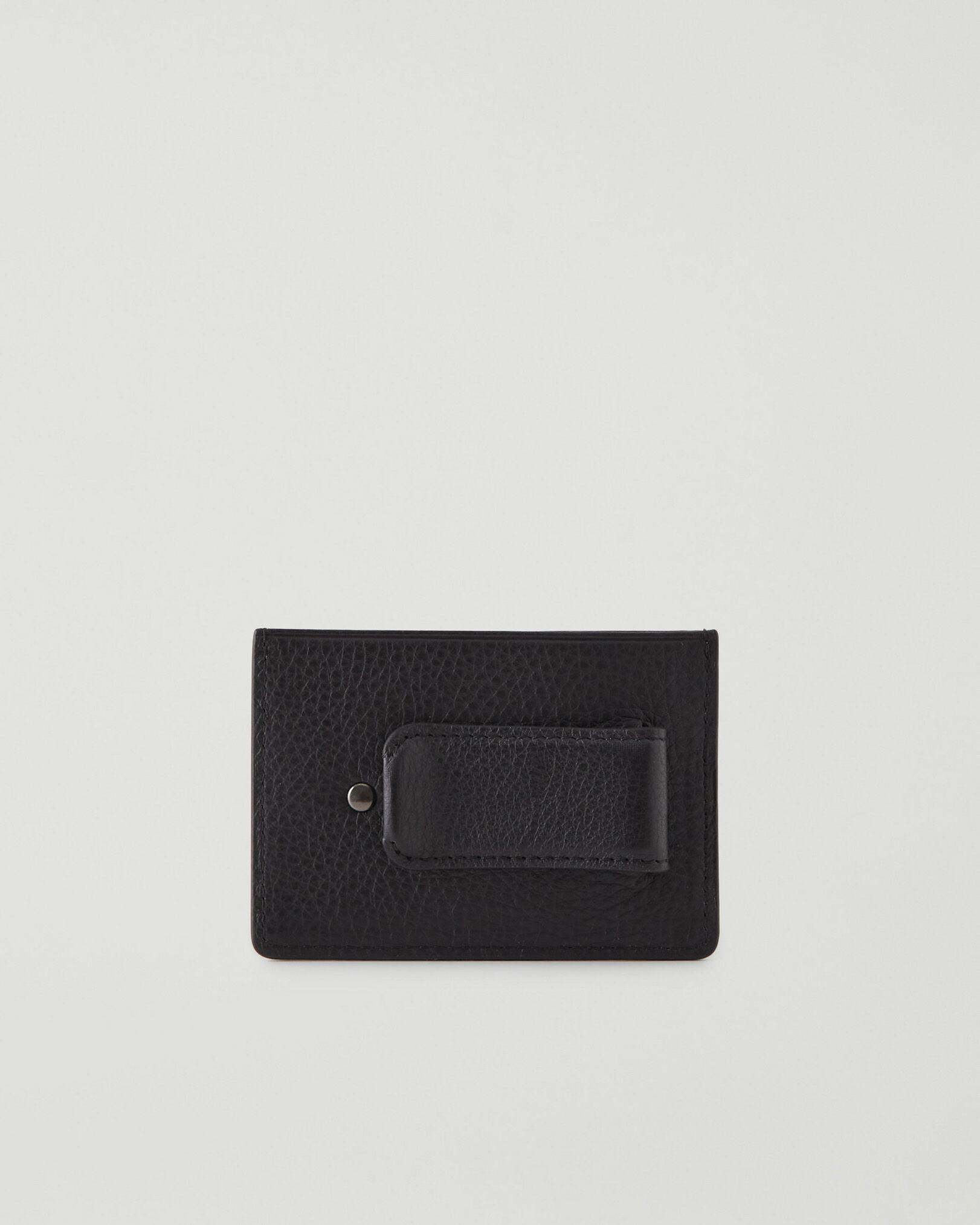 Leather money clip top card holder wallet