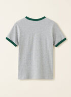 T-shirt à bordures contrastantes Beaver Canoe pour enfants