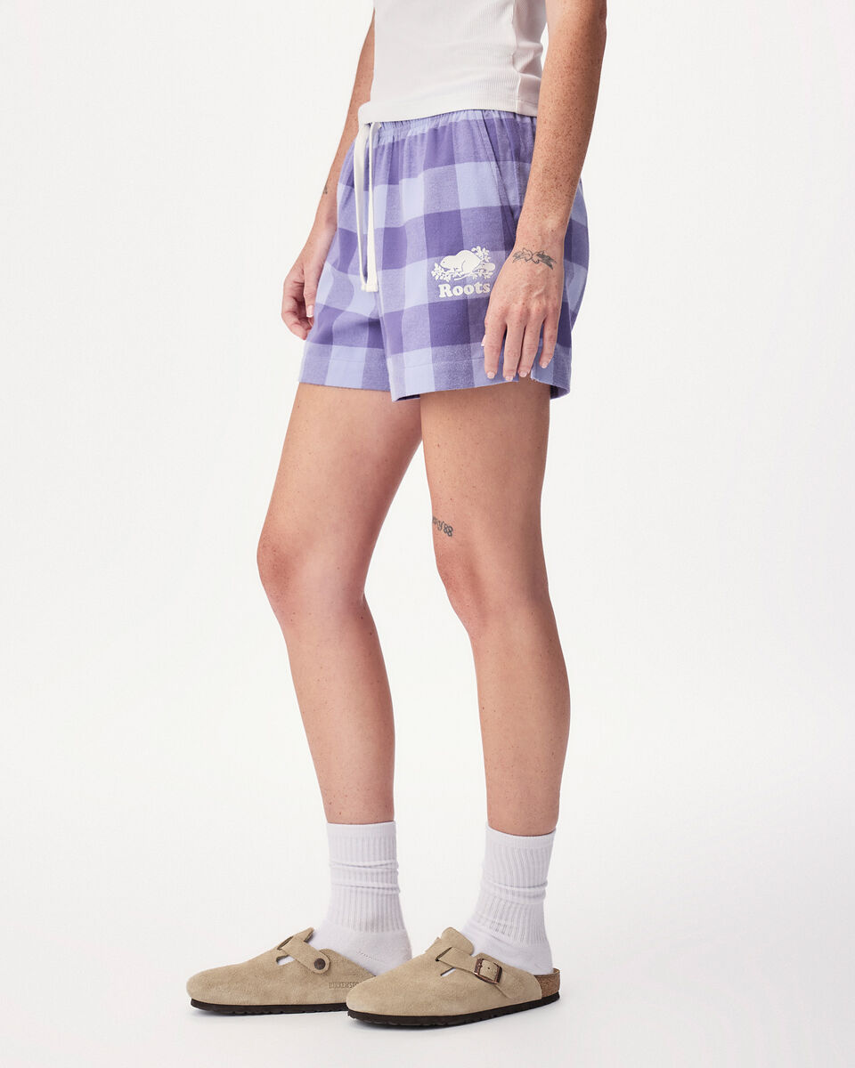 Short de pyjama &agrave; carreaux pour femme