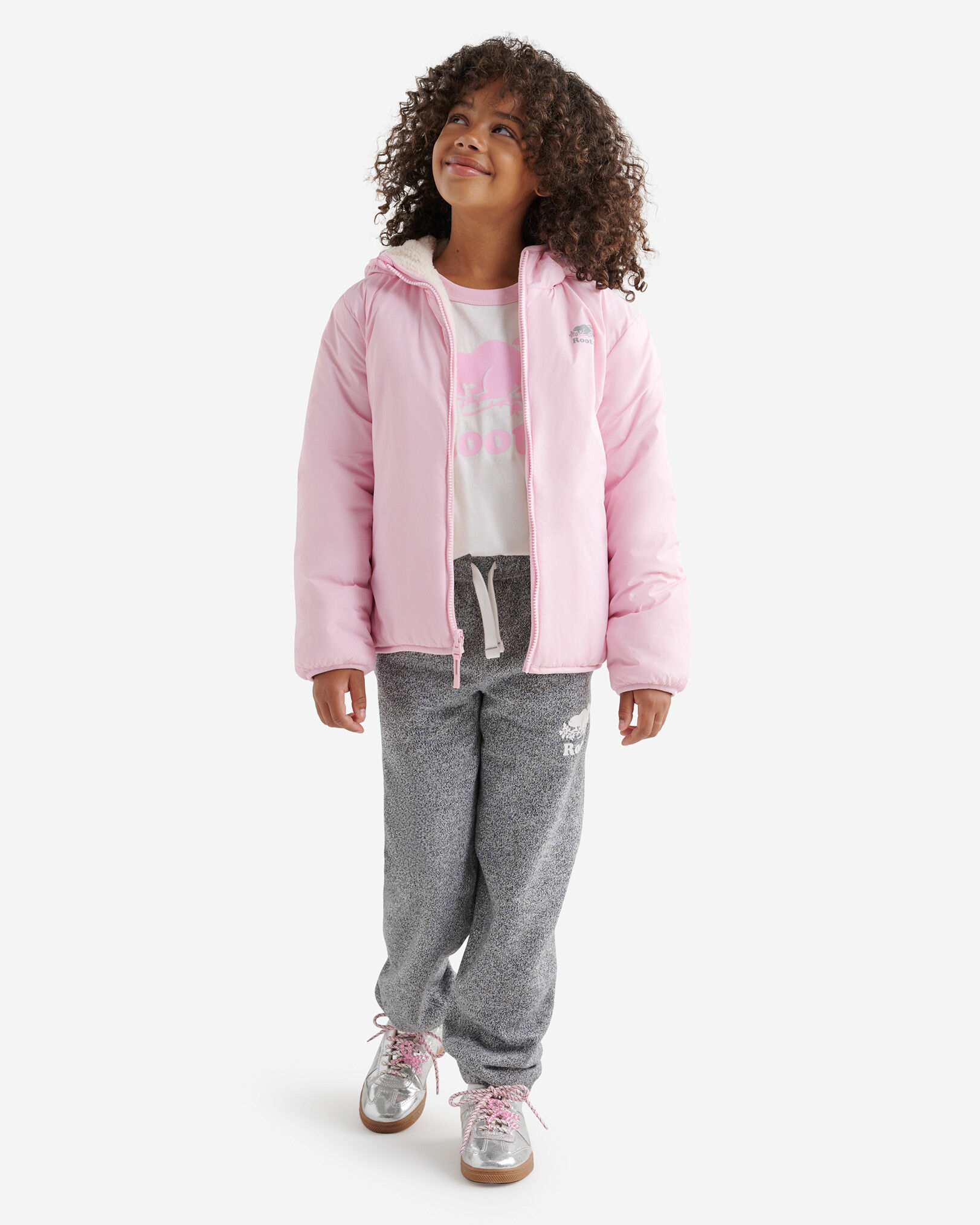Kids Reversible Shearling Fleece Jacket