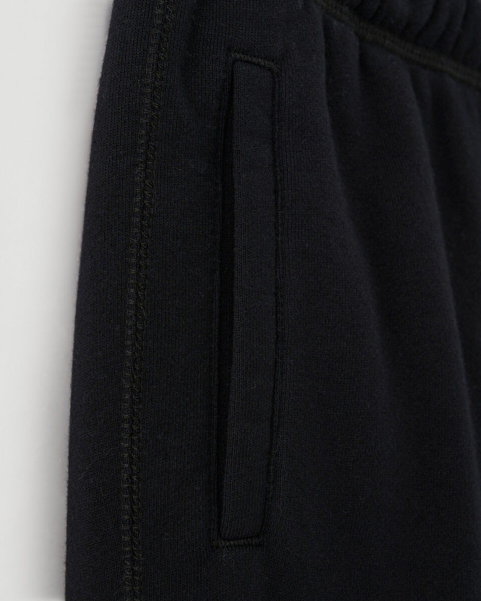 Pantalon original ajusté long à cheville côtelée en molleton de coton bio (entrejambe : 32,5 po)