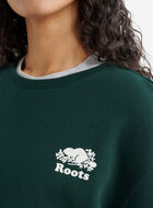 Chandail &agrave; col rond d&eacute;contract&eacute; en coton bio Cooper 