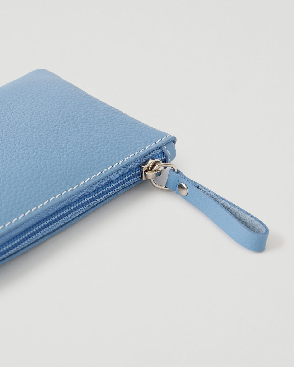 Pochette moyenne à glissière en cuir Cervino