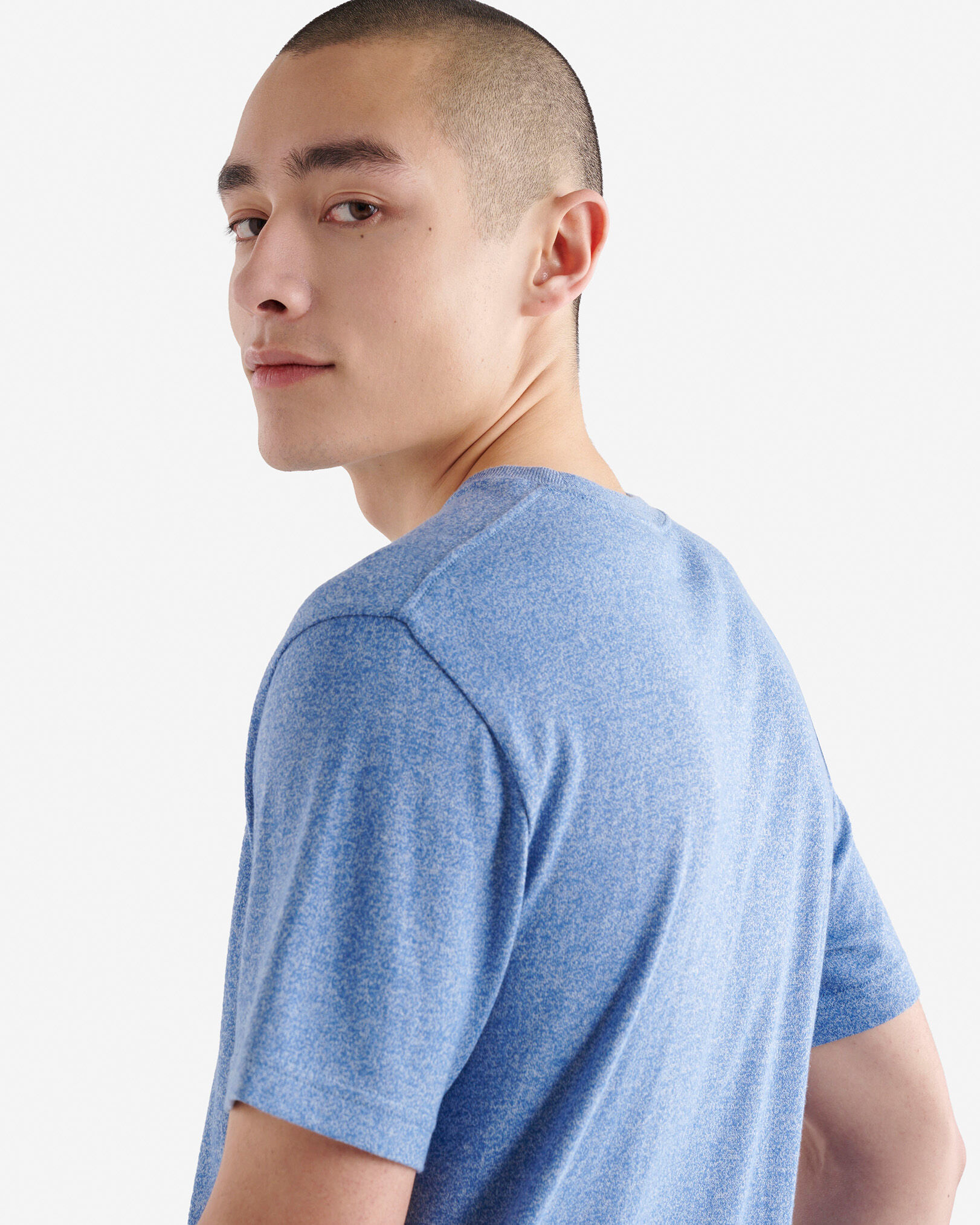 T-shirt poivré en coton bio pour hommes