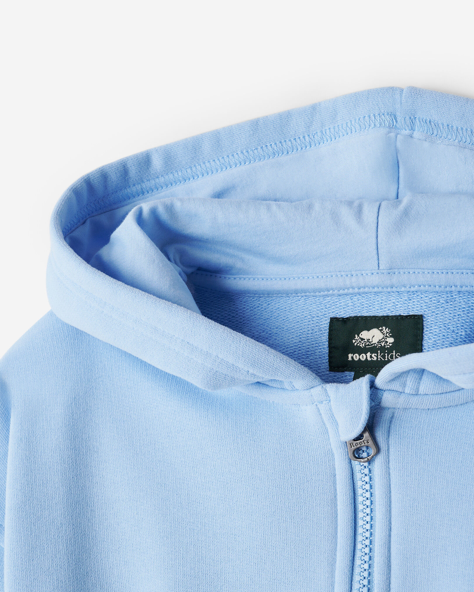 Chandail à capuchon et glissière court en molleton Nuage pour filles