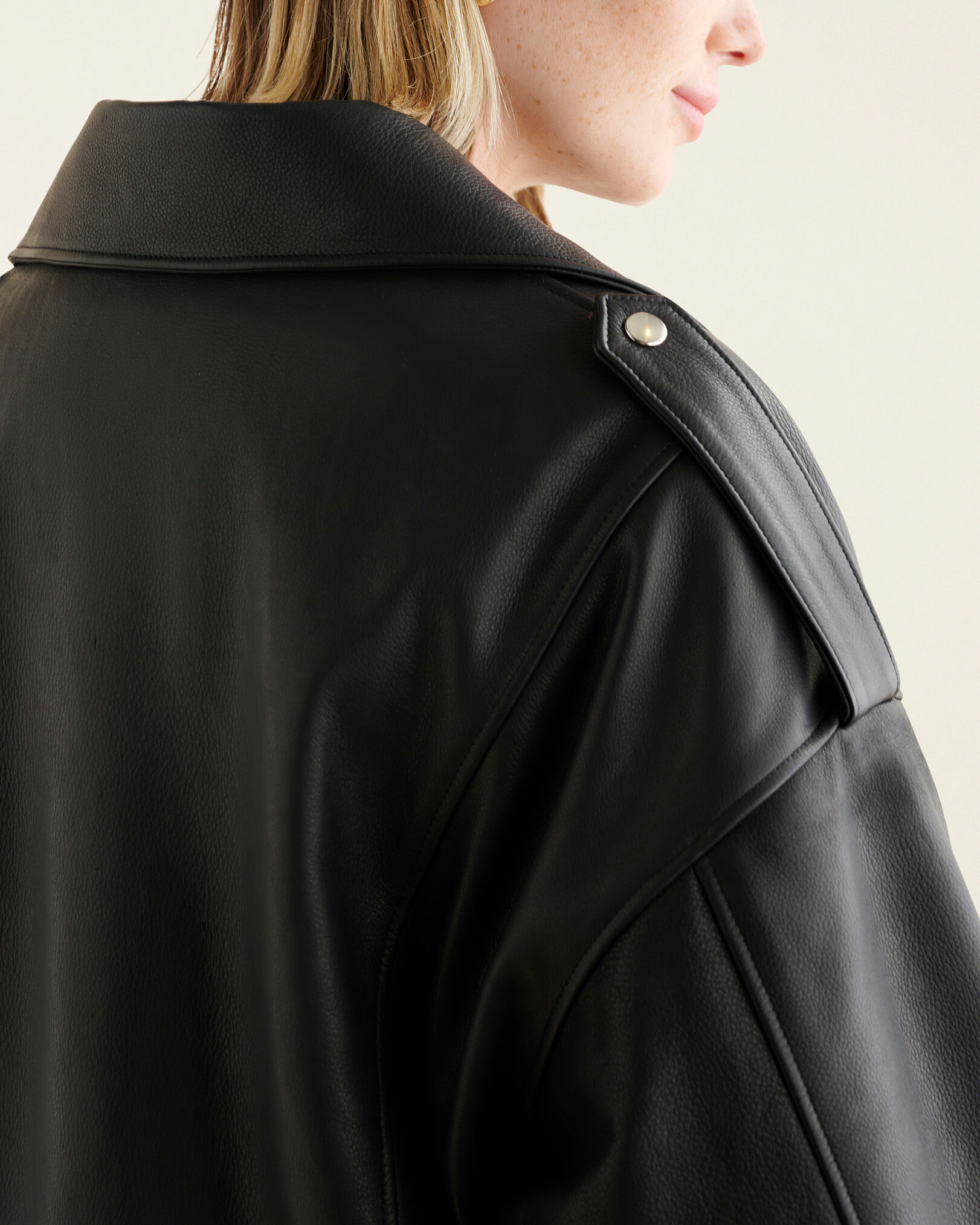 Oversized Moto Jacket Lamba
