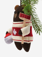 Curling Brown Bear Ornament