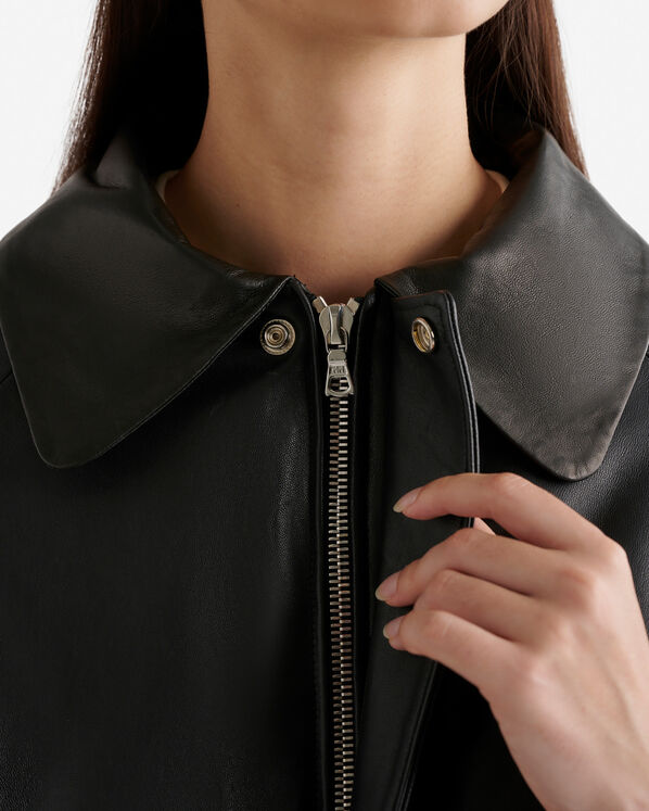 Leather Bubble Jacket