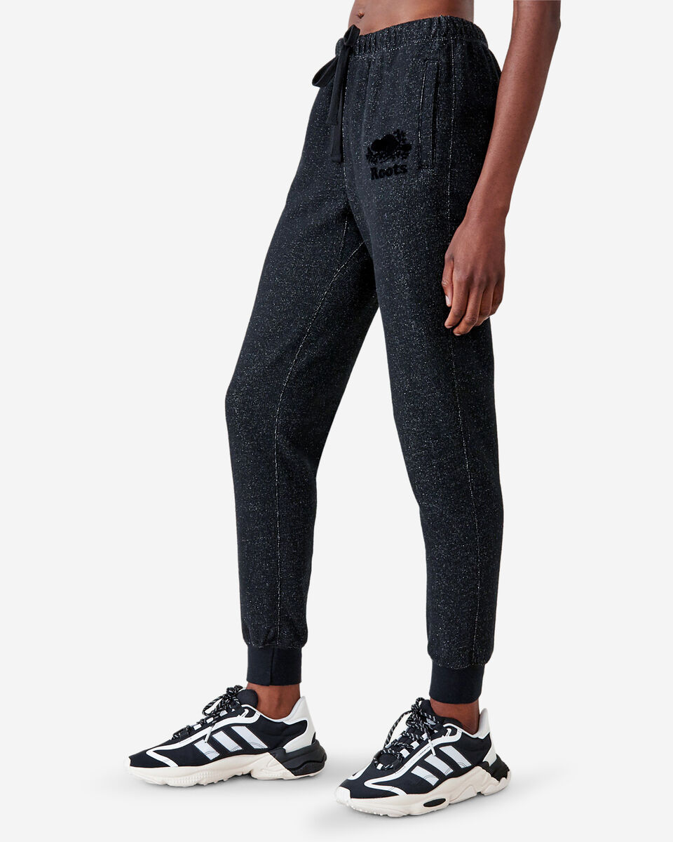 Pantalon court en molleton ajusté à cheville côtelée (entrejambe : 26 po)