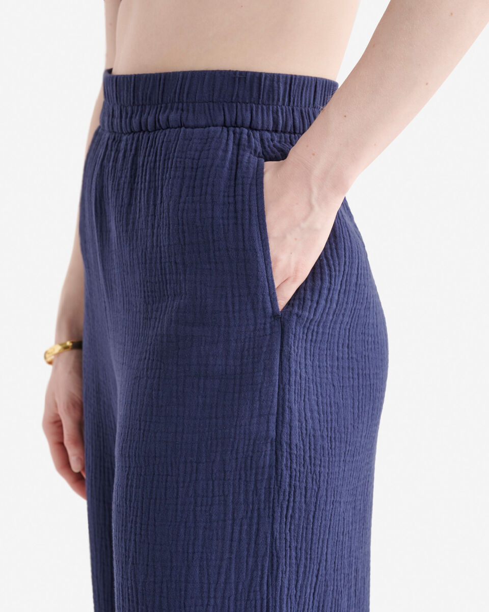 Isla Cotton Gauze Wide Leg Pant