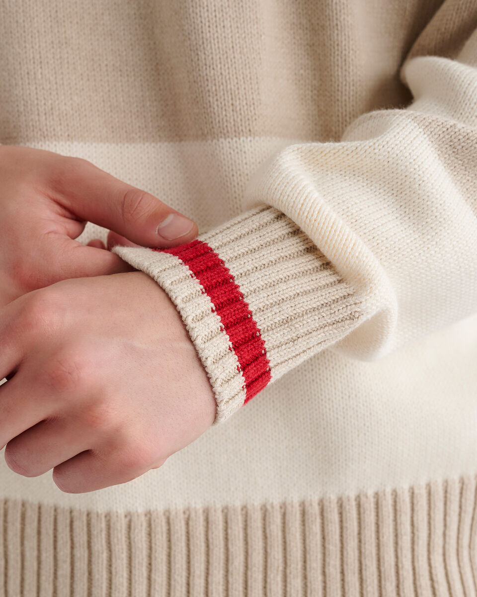Cabin Relaxed Striped Crew Sweater