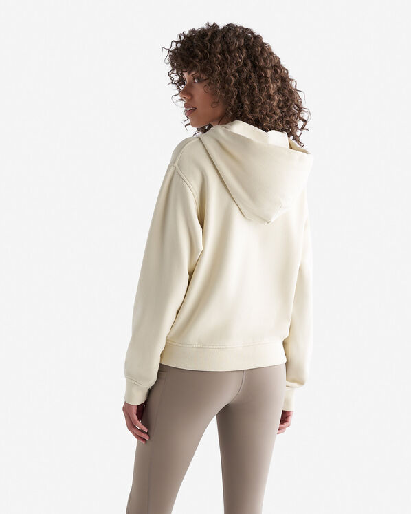 Chandail original décontracté à capuchon et glissière en coton bio Chandail original décontracté à capuchon et glissière en coton bio