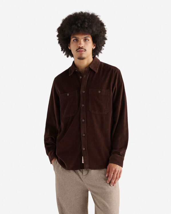 Chemise de travail en velours côtelé