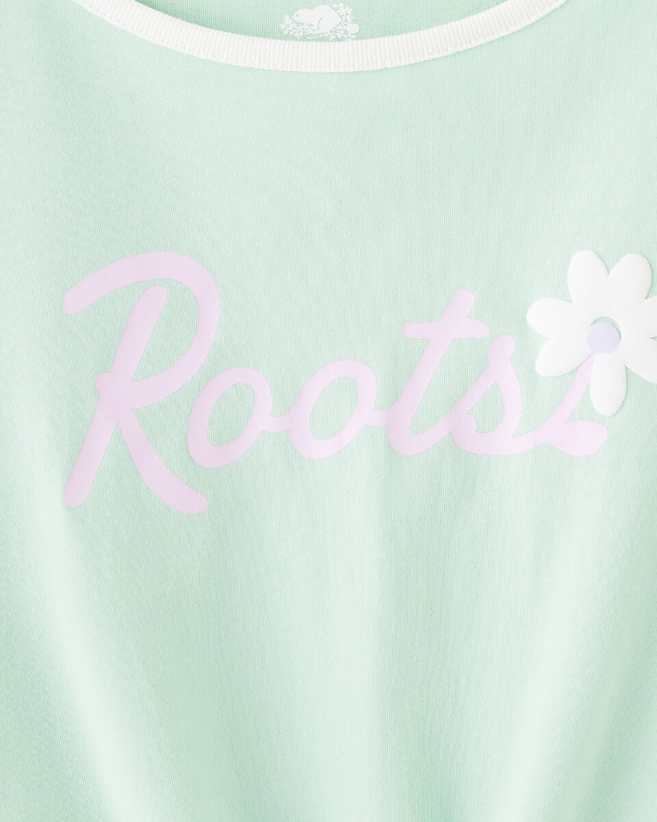 Roots Girls Floral Tie T-Shirt. 5