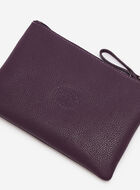 Grande pochette à glissière en cuir Cervino