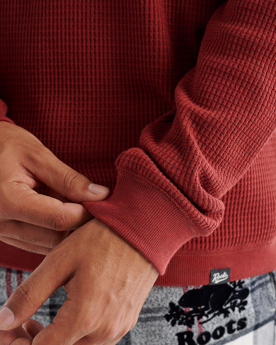 Chandail henley gaufré à manches longues 