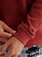 Chandail henley gaufré à manches longues 