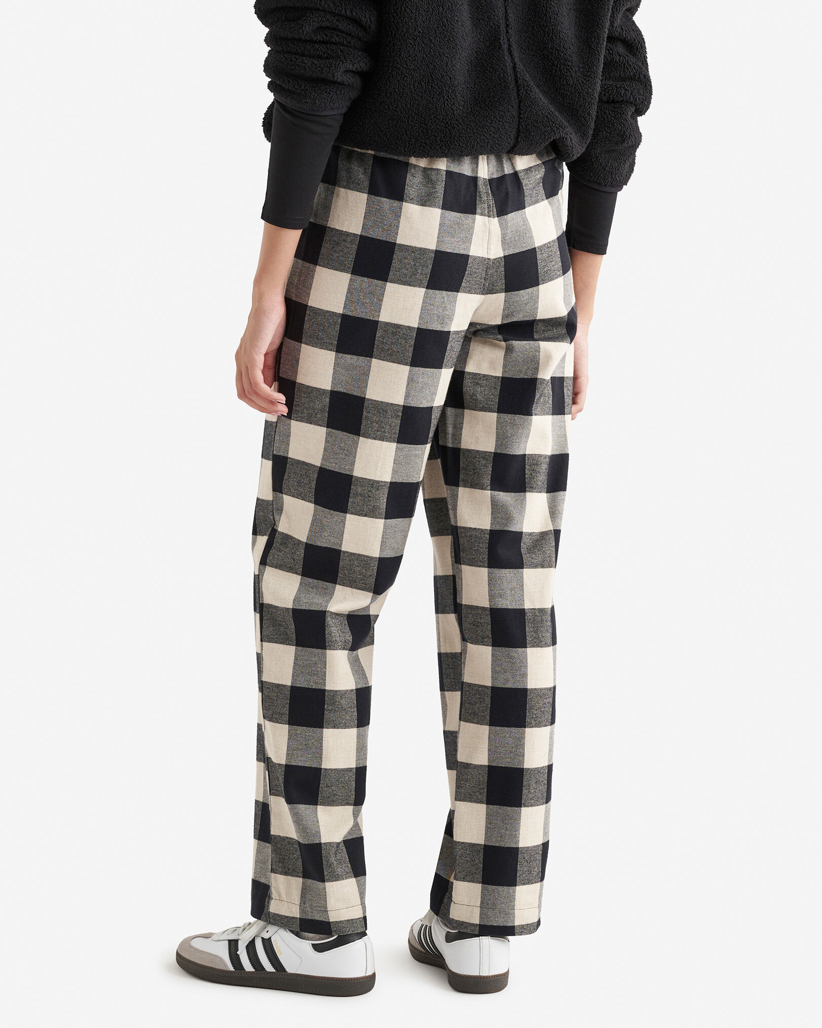 Women's black and white plaid pajama pants new arrivals
