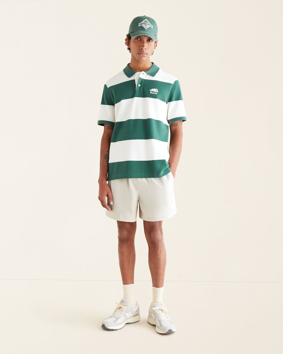 Polo en coton piqué à rayure rugby