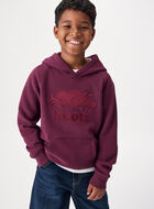 Chandail kangourou &agrave; capuchon en coton bio &agrave; coutures en satin Cooper pour enfants
