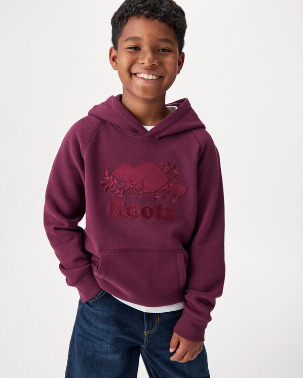 Chandail kangourou &agrave; capuchon en coton bio &agrave; coutures en satin Cooper pour enfants