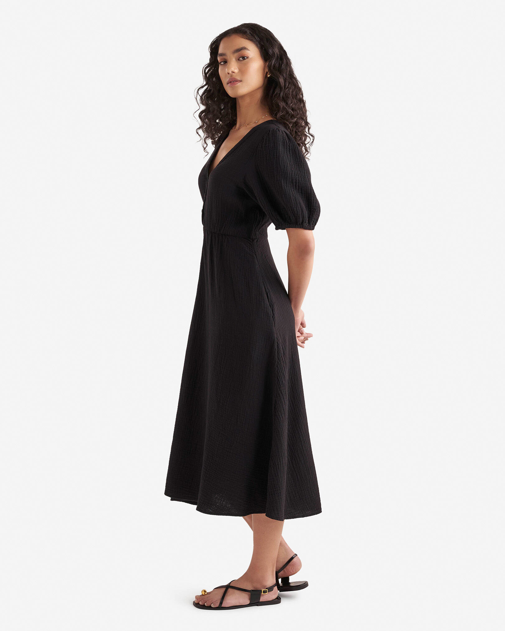 Isla Cotton Gauze Tea Dress