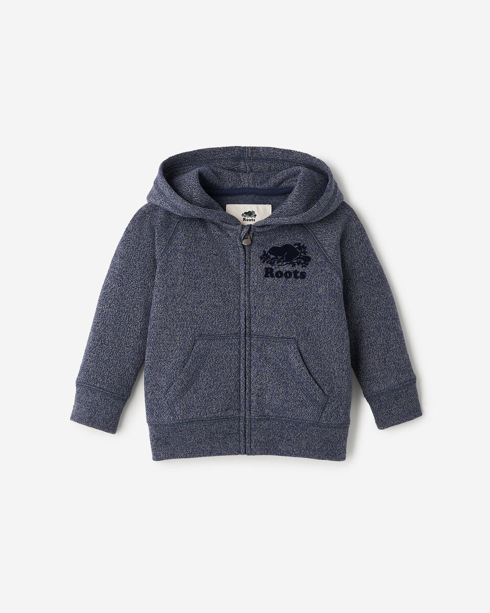 Chandail original &agrave; capuchon et glissi&egrave;re en coton bio pour b&eacute;b&eacute;s